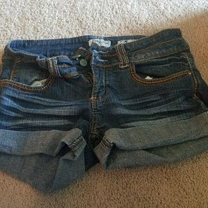 Dark blue jean shorts